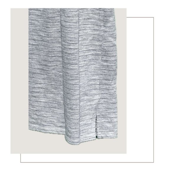 Gray Striped Blouson Dress - Picture 4 of 5